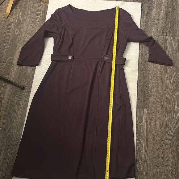 A Pea in a Pod Women’s Purple Midi Maternity Dress M Comfy Cozycore Classic - Picture 9 of 12